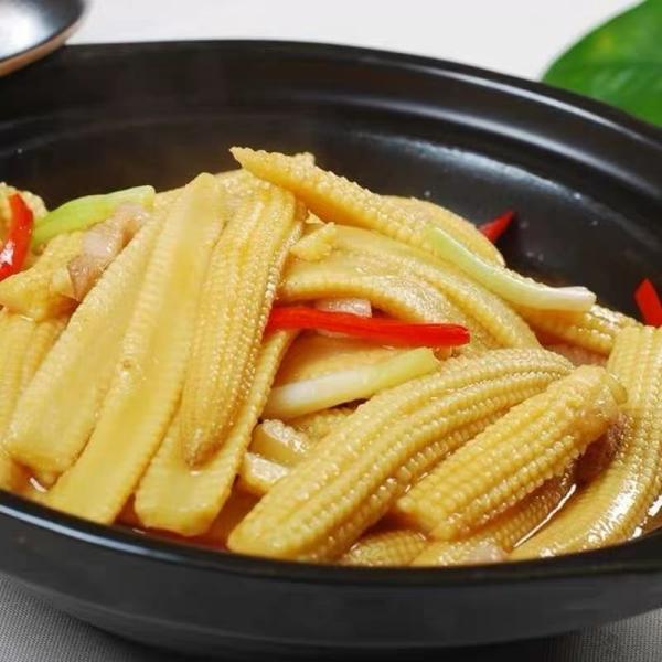 Os vegetais de frutos 454g enlatados descascados enlataram o milho de bebê na salmoura