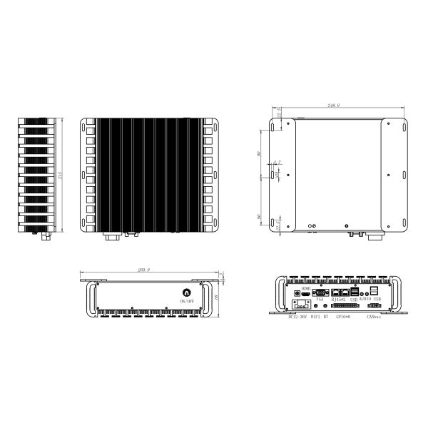ПК корабля GPIO CANBUS 9V-36V Bluetooth 4,0 35W LCD