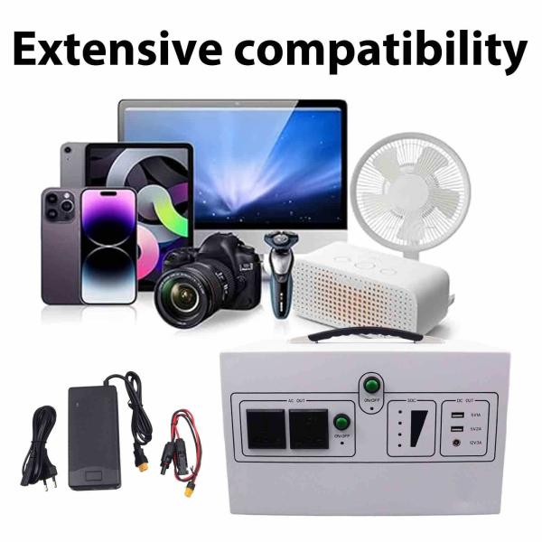 Compact Solar Energy Storage System Portable Power Station Rated Current 4.6A Dimension 300*205*180mm