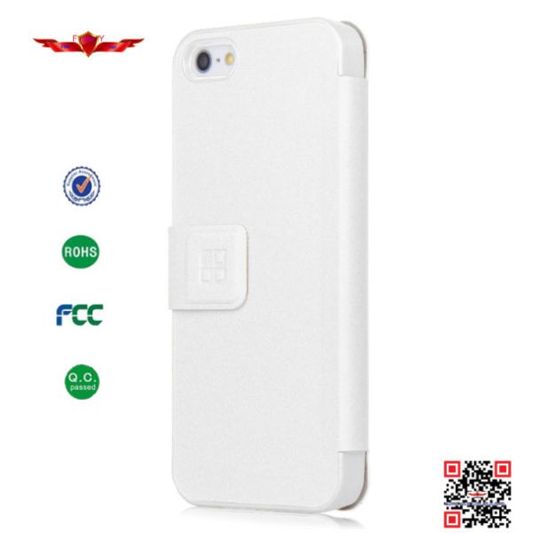 Hot Selling 100% Qualify Colorful PU Wallet Leather Cover Case For Iphone 5 5S Durable