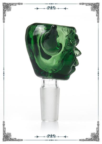 14MM 18MM Skull Joint Water Bong Accessories Clear Green Color