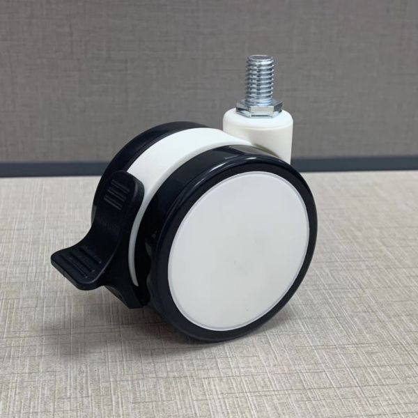 Колеса рицинуса материала M12X25MM PU TPR медицинские с запирать тормоза центральный