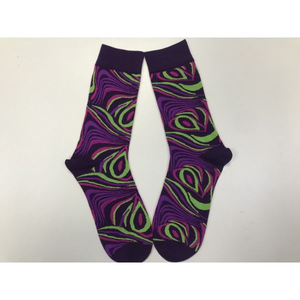 Men Casual Thin Non-slip Printing Long Socks Mens Custom Socks High CREW