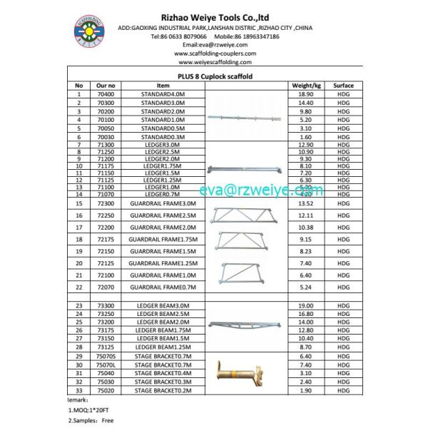 Q345 Hotgalvanized plus 8 scaffolding verticals standards for sale