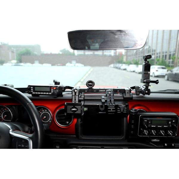 Black Anodizing Aluminum Guide Rail for Jeep Wrangler JL on Dashboard Fitting Position