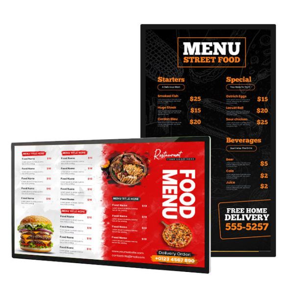 Wholesale 10-98 Inch Free CMS Indoor Commercial LCD Advertising Player Digital for Menu Ceiling Hanging Mount Digital Displays