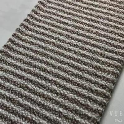 O jacquard Brown Sherpa tosa o poliéster 100% da tela Teddy Bear Plush