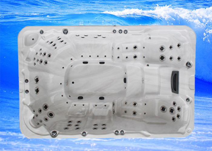 Custom whirlpool massage outdoor aristech acrylic swim spa hot tub with balboa system, 75pcs massage jets