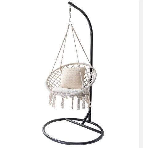 Stain Resistant Hammock Swing Chair Machine Washable Hammock Chair With Tassels