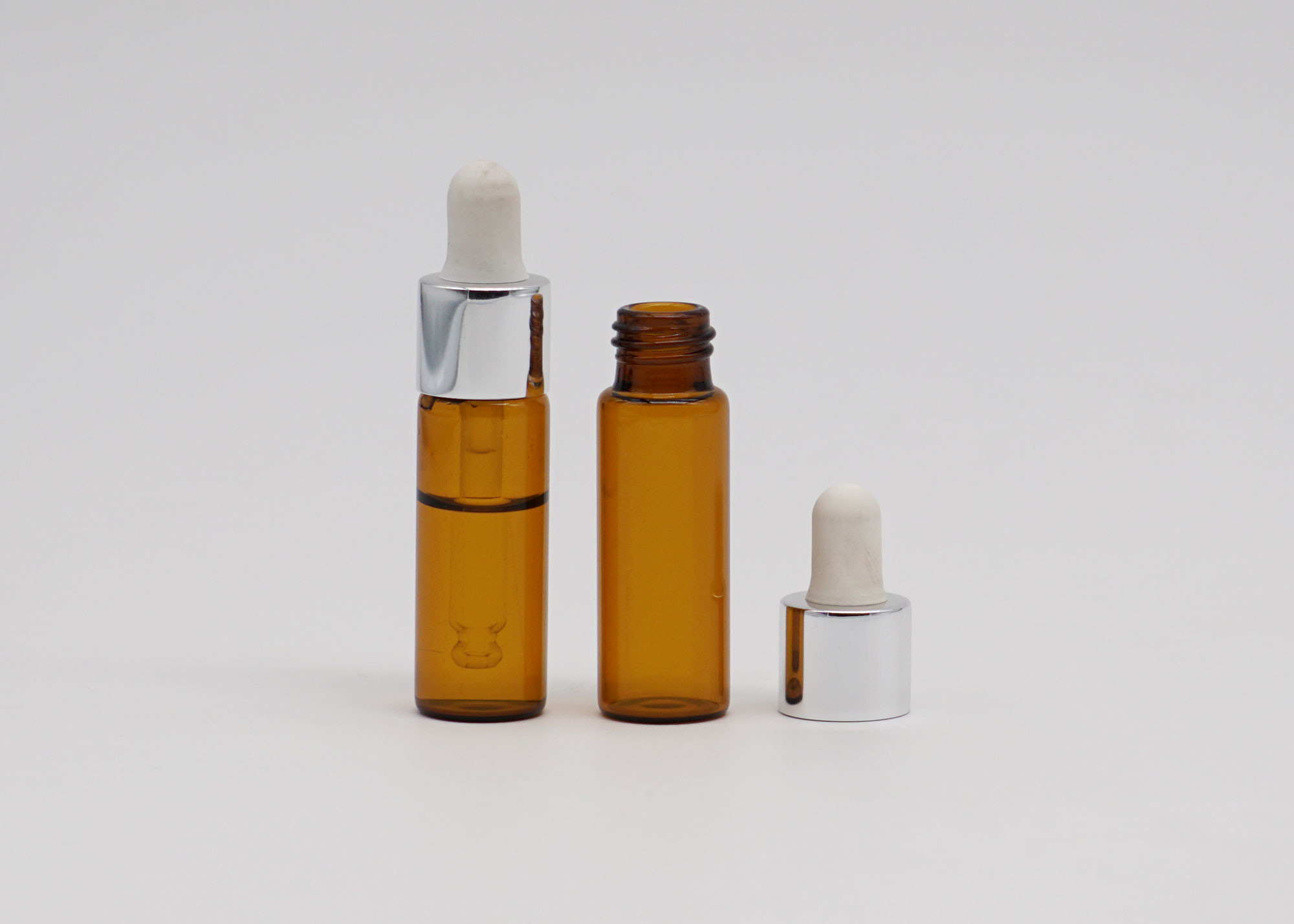 мини янтарная стеклянная бутылка капельницы эфирного масла тинктуры 2ml