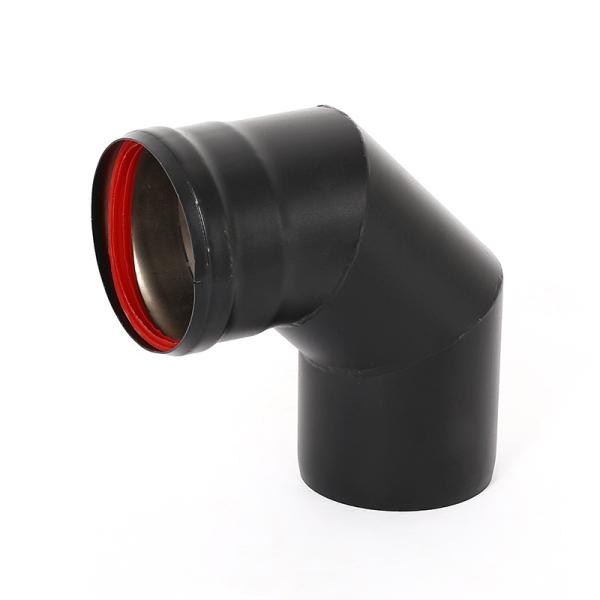 Decoration Black Flue Pipe , Single Wall Chimney Pipe Powder Coating Welded