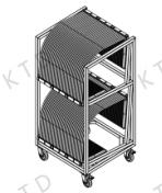 Adjusted Transport Trolley Gold-plated First Plate Insertion Cart 100kg Load Capacity