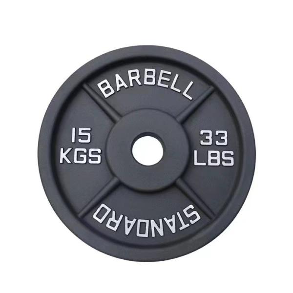 Custom Logo Gym Equipment Black Rubber Weight Plates for Weight Lifting and Free Weights Black Bumper for Cross Training