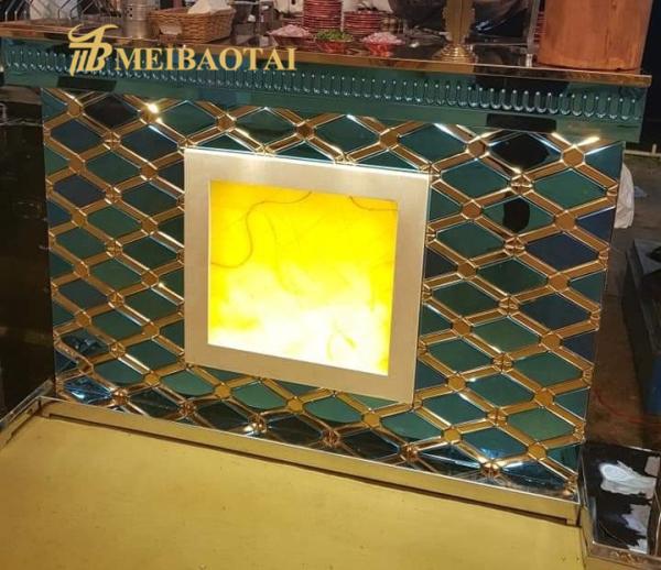 Double Color Plating Embossed Stainless Steel Sheet 0.85mm Thickness