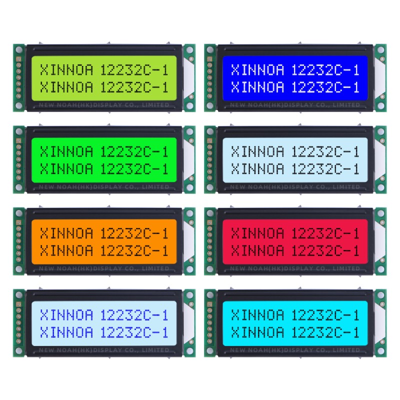 Grey Film 12232C-1 Serial Port LCD Display Screen LCD Module With Backlight LCM Display Module SPI 7PIN Interface