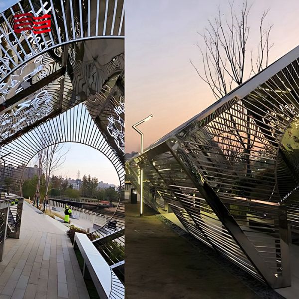 1 Color Print Method Gallery Frame for Large Art Installations in Stainless Steel