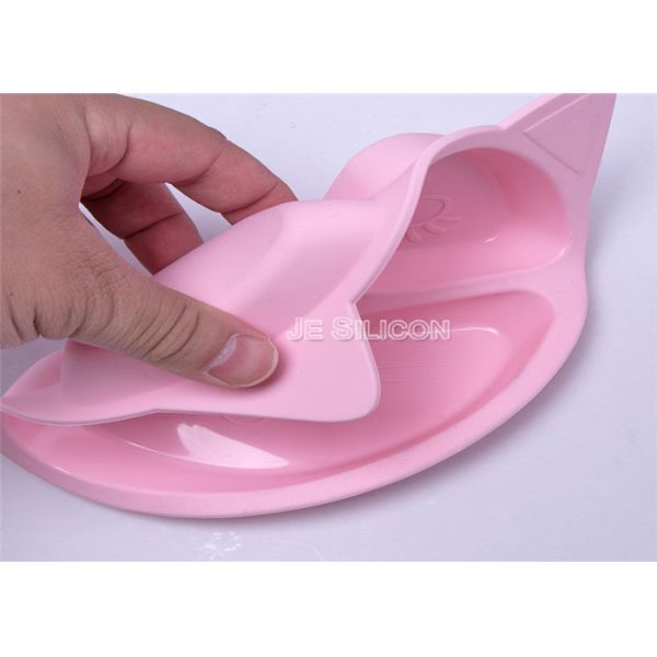 Soft Silicone Baby Products , Food Grade Silicone Feeding Plate Odorless