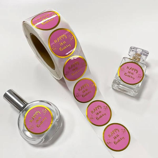 Custom Printing Vinyl Bottle Stickers Cosmetic Bottle Packaging Product Labels