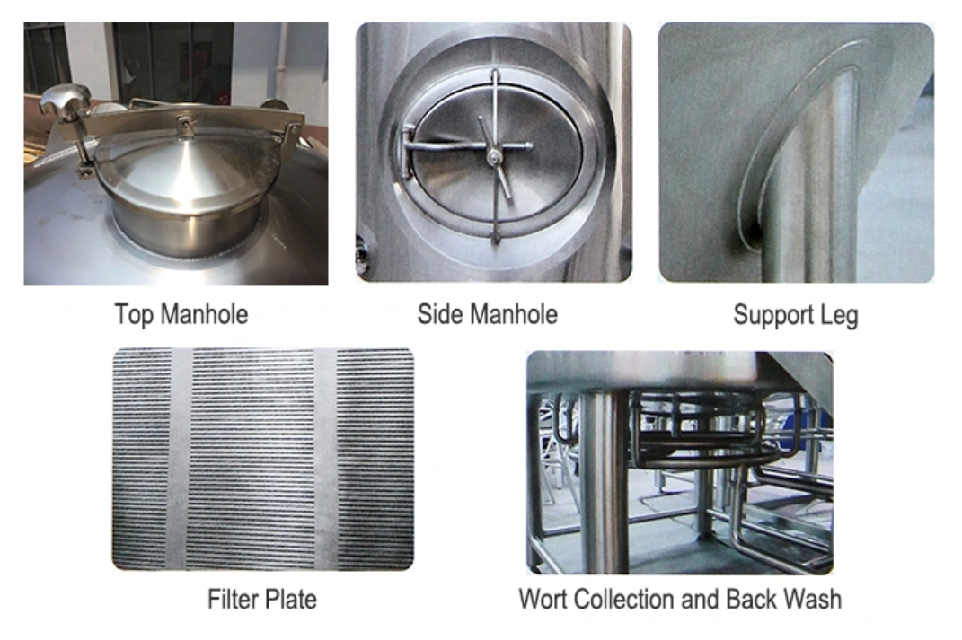 100L 500L Stainless Steel 304 Micro Brewing Equipment