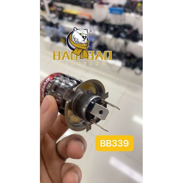 15W Metal White Yellow Flash Pink Ring LED Lens H4 BA20D Motorcycle Headlamp