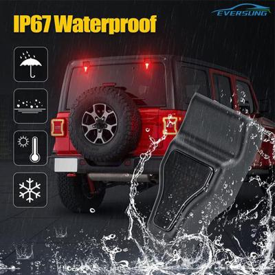ABS Plastic Car Spares Parts Jeep JK Rear Window Hinge Cover With LED Brake Light 18W