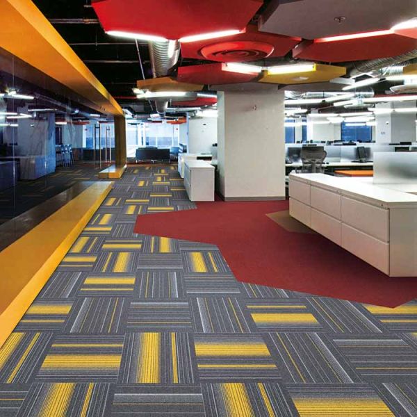 Commercial Carpet Tile With Medium Pile Nylon And Bitumen Backing For Office Floors