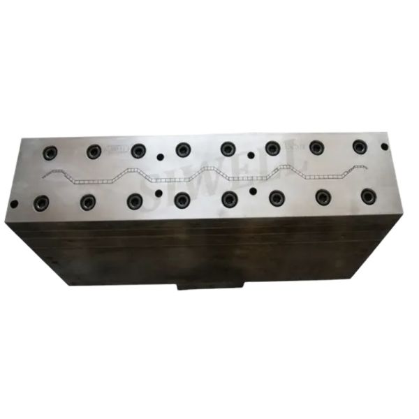 Silver PVC Corrugated Hollow Roofing Extrusion Mould for Smooth Production Process
