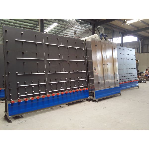 2000Mm Vertical Low - E industrial glass washer Equipment 3 Pairs Brushes,Vertical Flat Glass Washing Machine