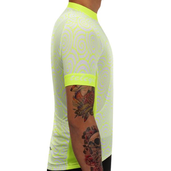 O ciclismo feito sob encomenda de montada sere camisa suada de ciclagem dos esportes T dos acessórios da bicicleta fluorescente do poliéster a anti