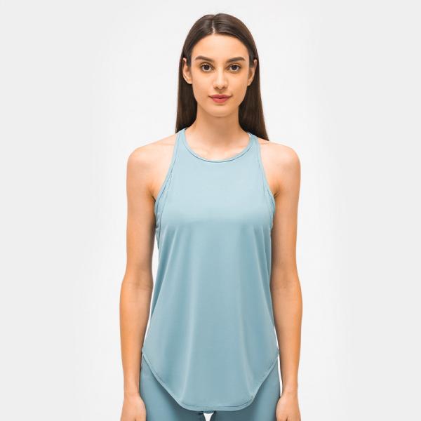 250gsm Mesh Fitness Loose Fit Activewear T Shirts Yoga Tank Top Hollow Back Vent