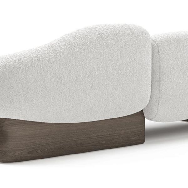 Italian Minimalist Hotel Lobby Furniture Nordic Fabric Cloud Shape Light Luxury Curved Sofa