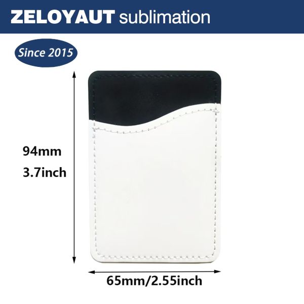 ZELOYAUT Wholesale Sublimation Blank Promotion Business Gifts Pu Sublimation Phone Card Holder Custom logo Card Holder Wallet