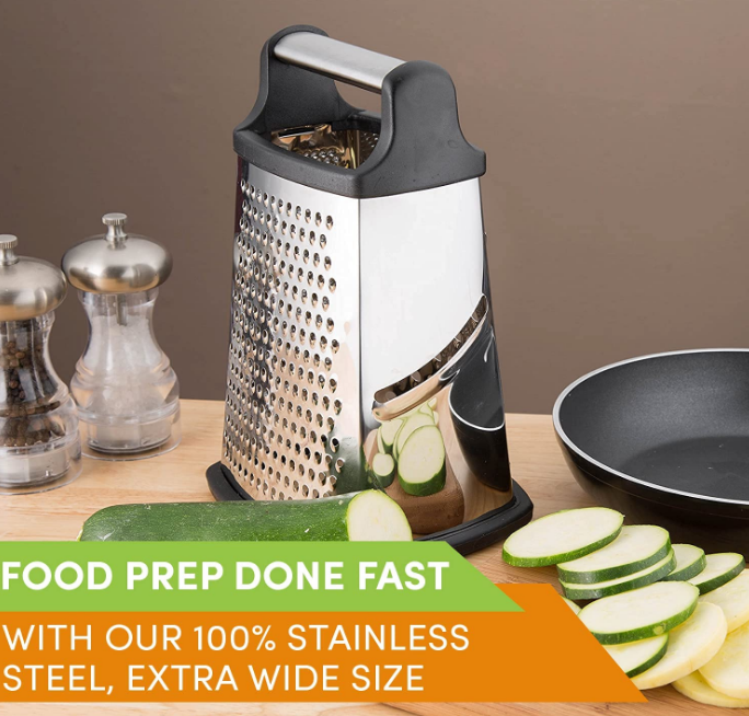 4 a dégrossi la râpe résistante de fromage de boîte de cuisine d'acier inoxydable pour le parmesan