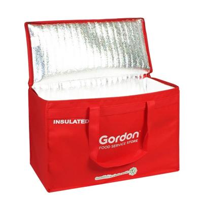 Zipped Promotional Cooler Bags  In Non Woven And 2Mm Aluminum Epe