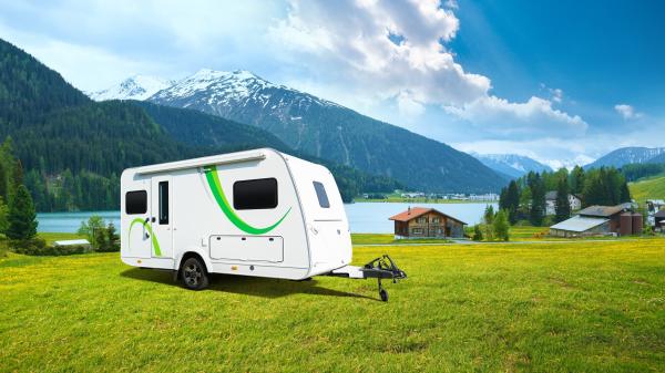 Travel Off Road Camper Trailers With Solar Panel Complete Kitchen Equipment HuaZhiyu