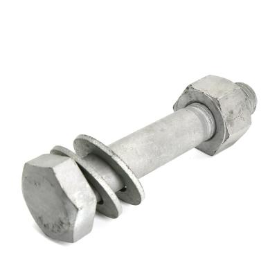 Parafuso de alta elasticidade galvanizado ASTM estrutural A325 do parafuso prisioneiro do mergulho quente