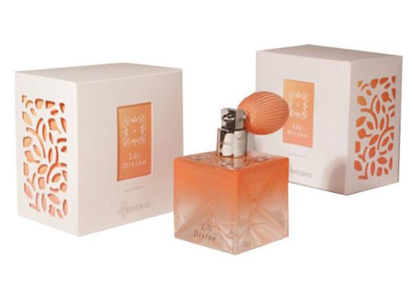 Hot Stamping Custom Cosmetic Box Packaging , Perfume Sample Box With Magnet