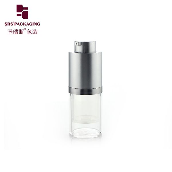 round shape 15ml 30ml 50ml acrylic empty airless lotion pump bottle