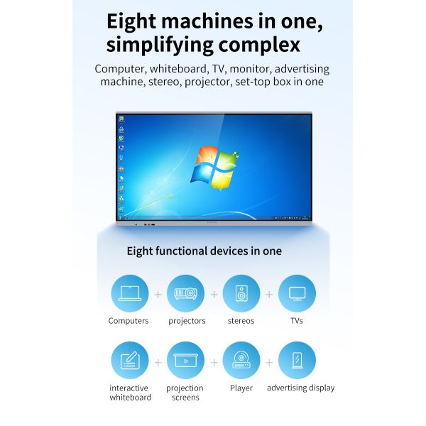 Касание LCD взаимодействующее Whiteboard радиотелеграфа умное портативное совсем в одном