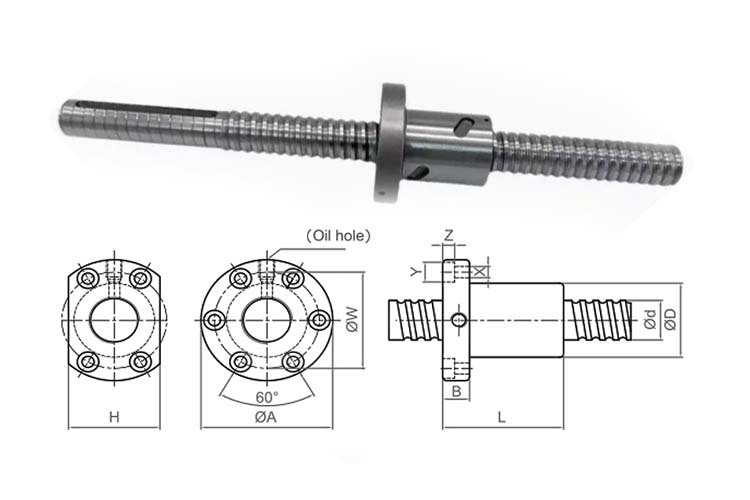 Precious Machined Ball Screw SFNI04005-4 3C Electronics