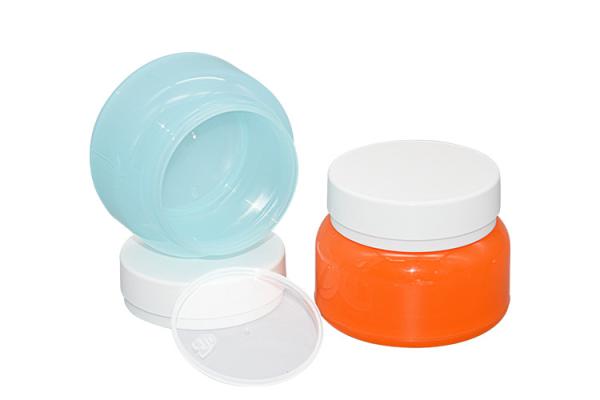 La crème de visage cosmétique en plastique d'ANIMAL FAMILIER de double couche cogne BPA libre avec des couvercles