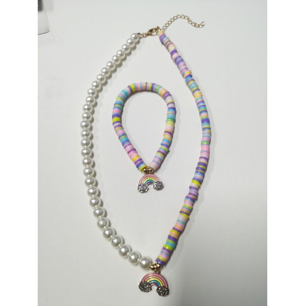 Прочный детский ювелирный набор, легкий детский жемчужный ожерелье.