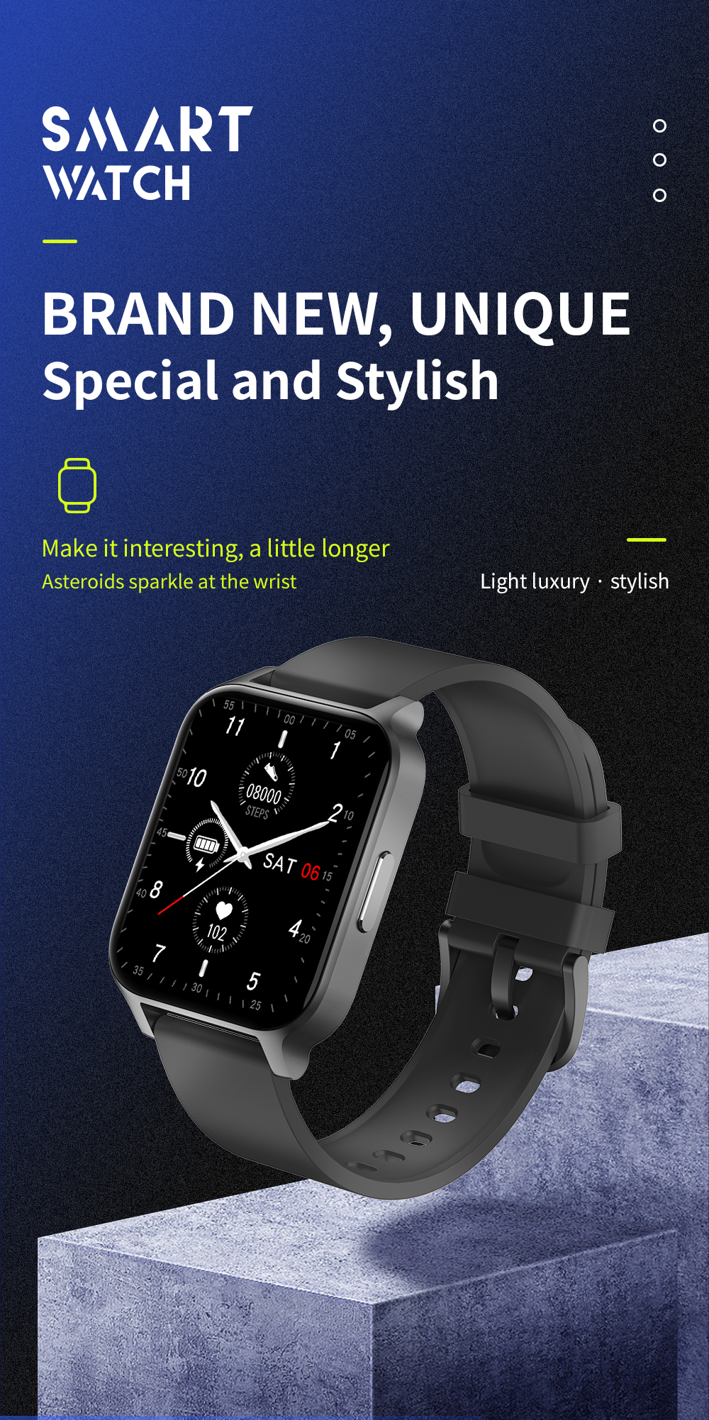 Smartwatch BLE5.0 экрана касания 260mAh с батареей полимера