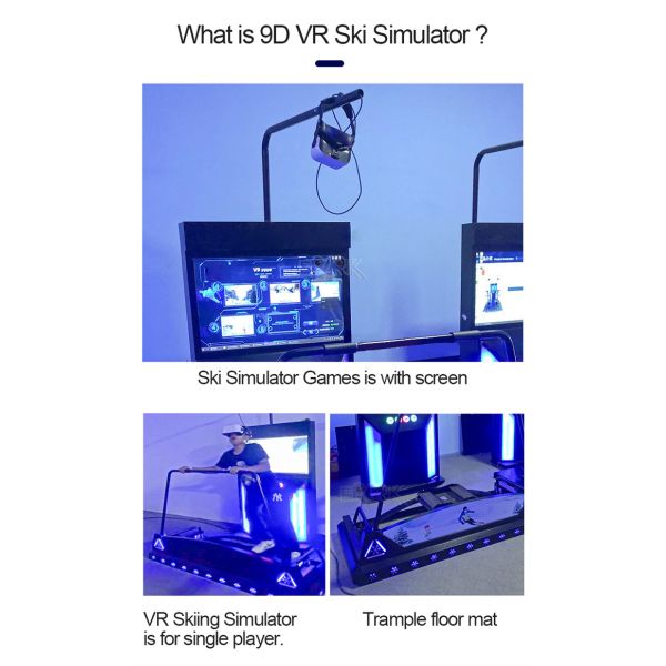 1 Palyer AC 220V 9D VR Simulator 8G Virtual Reality Ski Machine