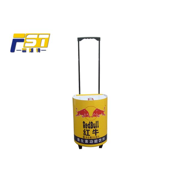 Доказательство облегченной голубой коробки вагонетки картона цвета влажное удобное с 4 колесами