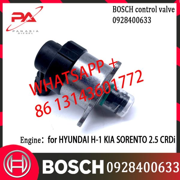 Управляющий клапан BOSCH 0928400633 применим к HYUNDAI H-1 KIA SORENTO 2.5 CRDi