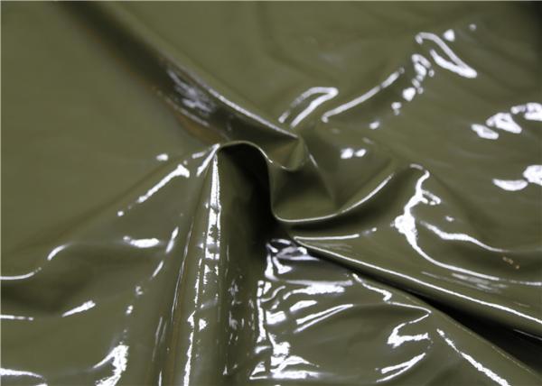 Folding Resistance Patent Leather Fabric , Pvc Leather Material Anti - Mildew