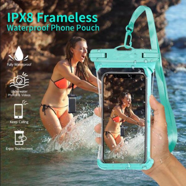 IPX8 TPU IPhone 12/12 Pro Plastic Mobile Phone Dry Bag 21.5cmx12cm