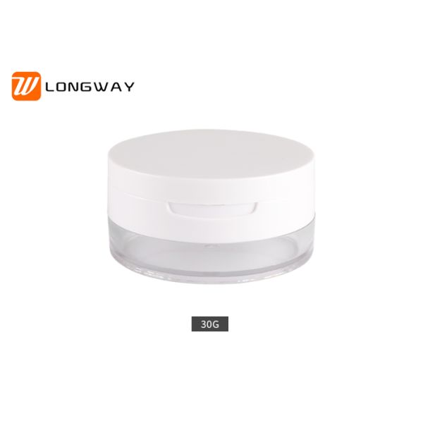 30g Empty Loose Powder Container  Round Cosmetic Jar for Cosmetic Packaging