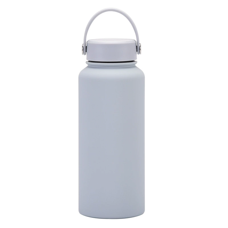 New Stainless Steel Sports Water Bottle Large-capacity 1L American Wide-mouth Insulated Flask Portable Outdoor Customized Water Cup